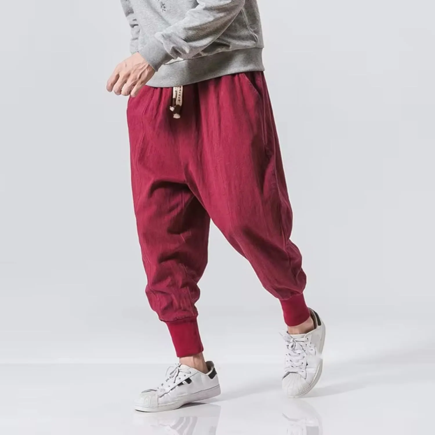 Spring Summer Streetwear Men Harem Pants Casual Trousers Korean Style Man Jogger Pants Male Baggy Pants