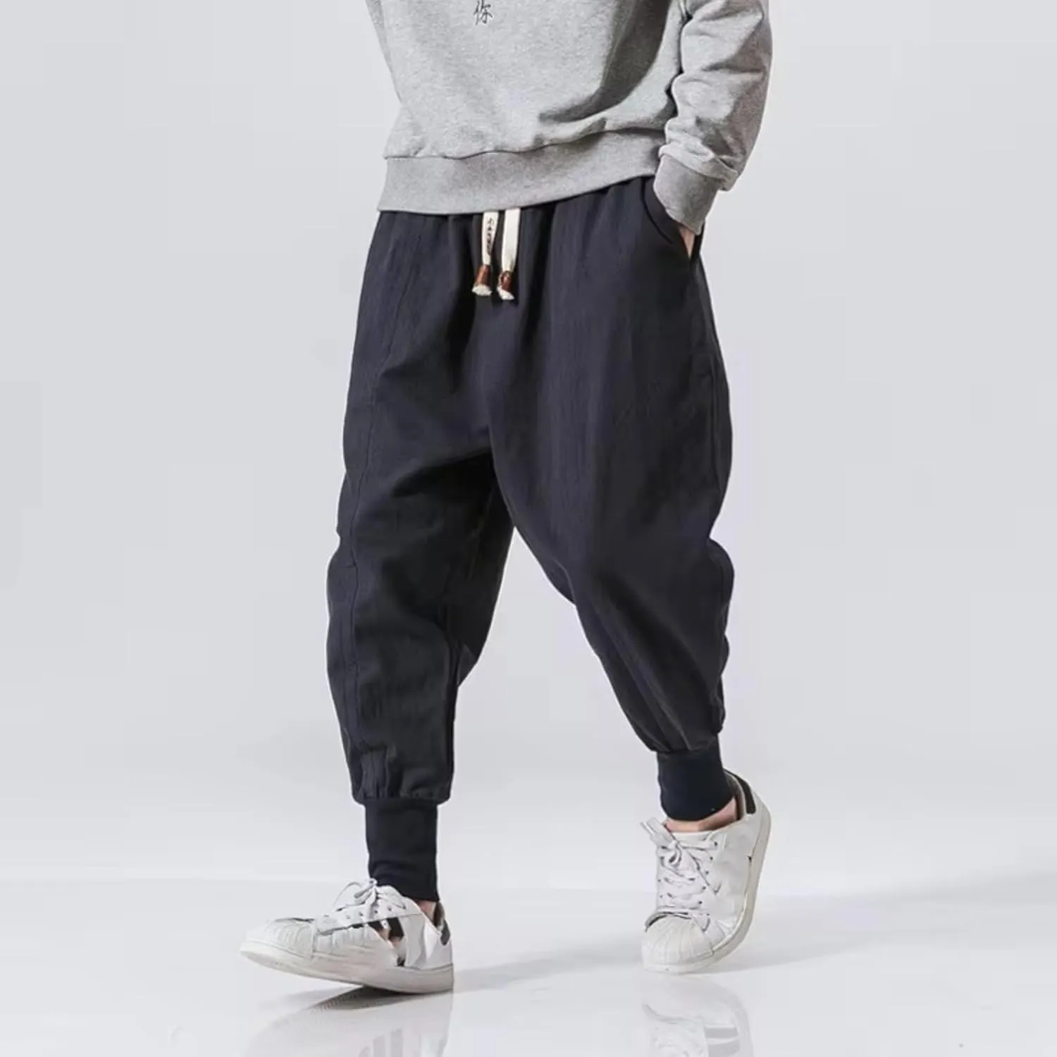 Spring Summer Streetwear Men Harem Pants Casual Trousers Korean Style Man Jogger Pants Male Baggy Pants