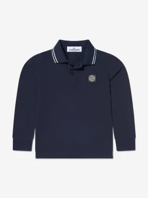 Stone Island Junior Boys Long Sleeve Polo Shirt