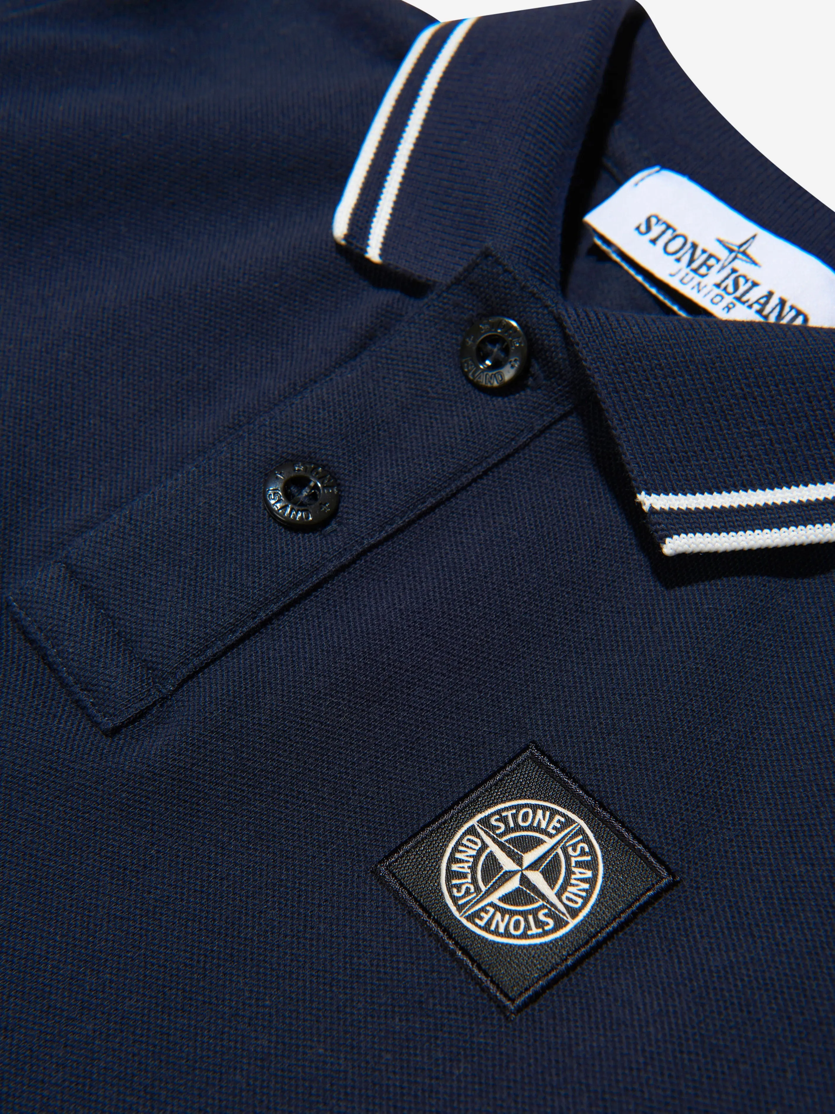 Stone Island Junior Boys Long Sleeve Polo Shirt