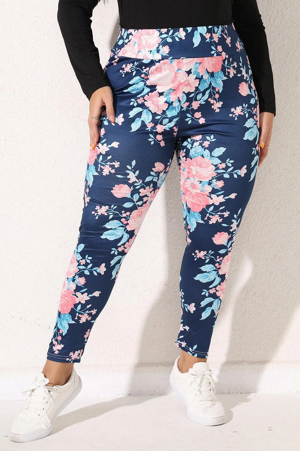 Styled Perfection Plus Size Floral Leggings