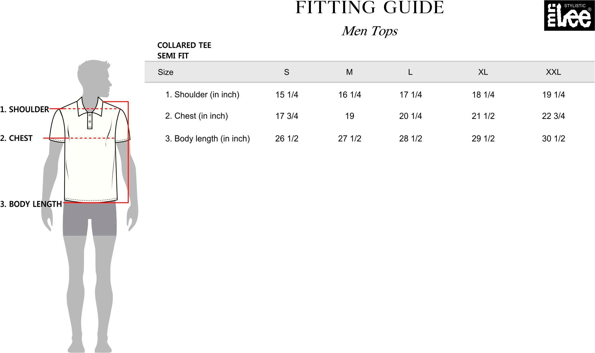 Stylistic Mr. Lee Men's Basic Collared Shirt Semi body Fit 108413 (Red)