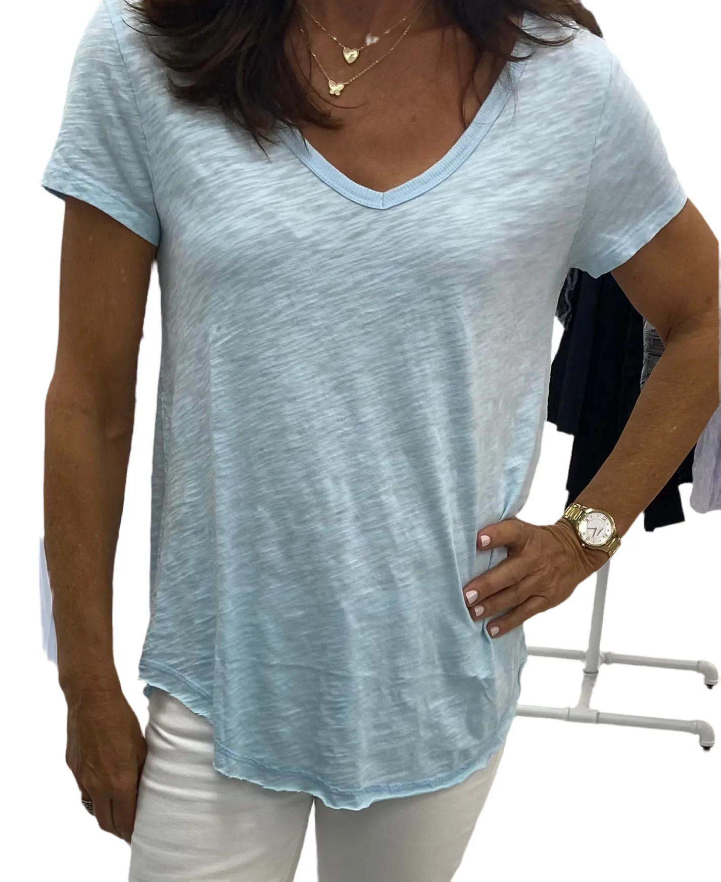 Summer Time V Neck Tee