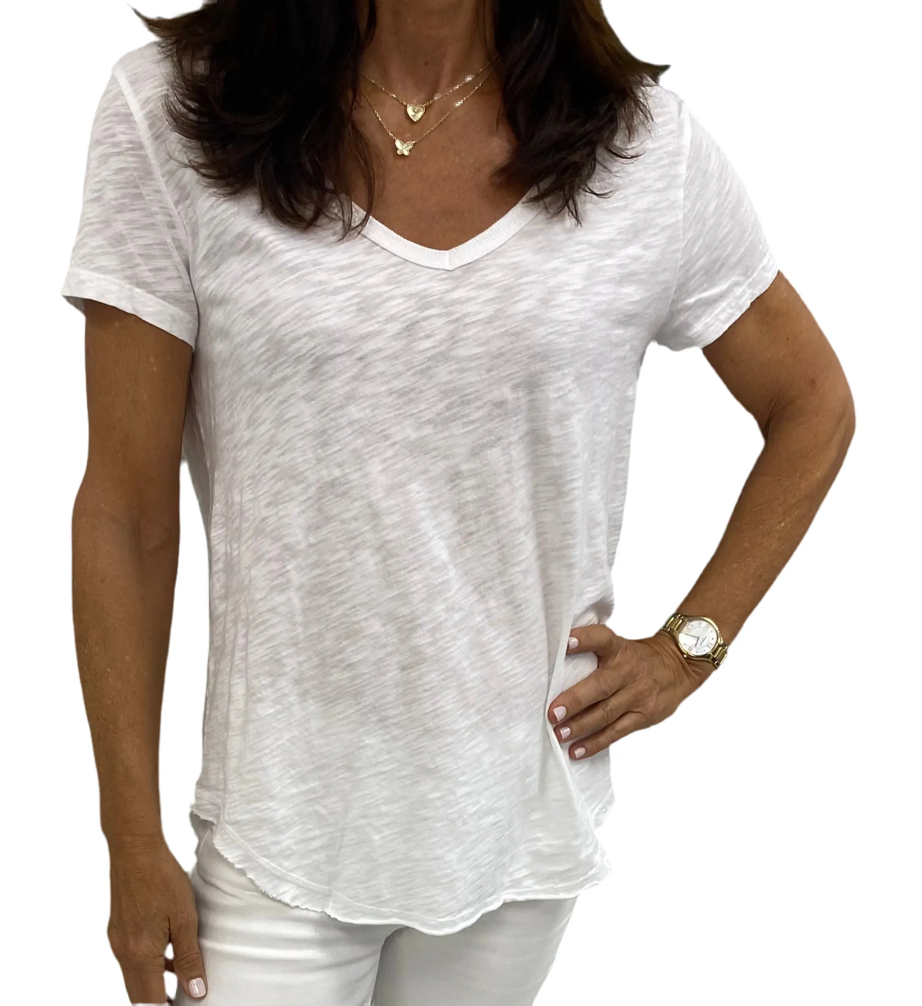 Summer Time V Neck Tee