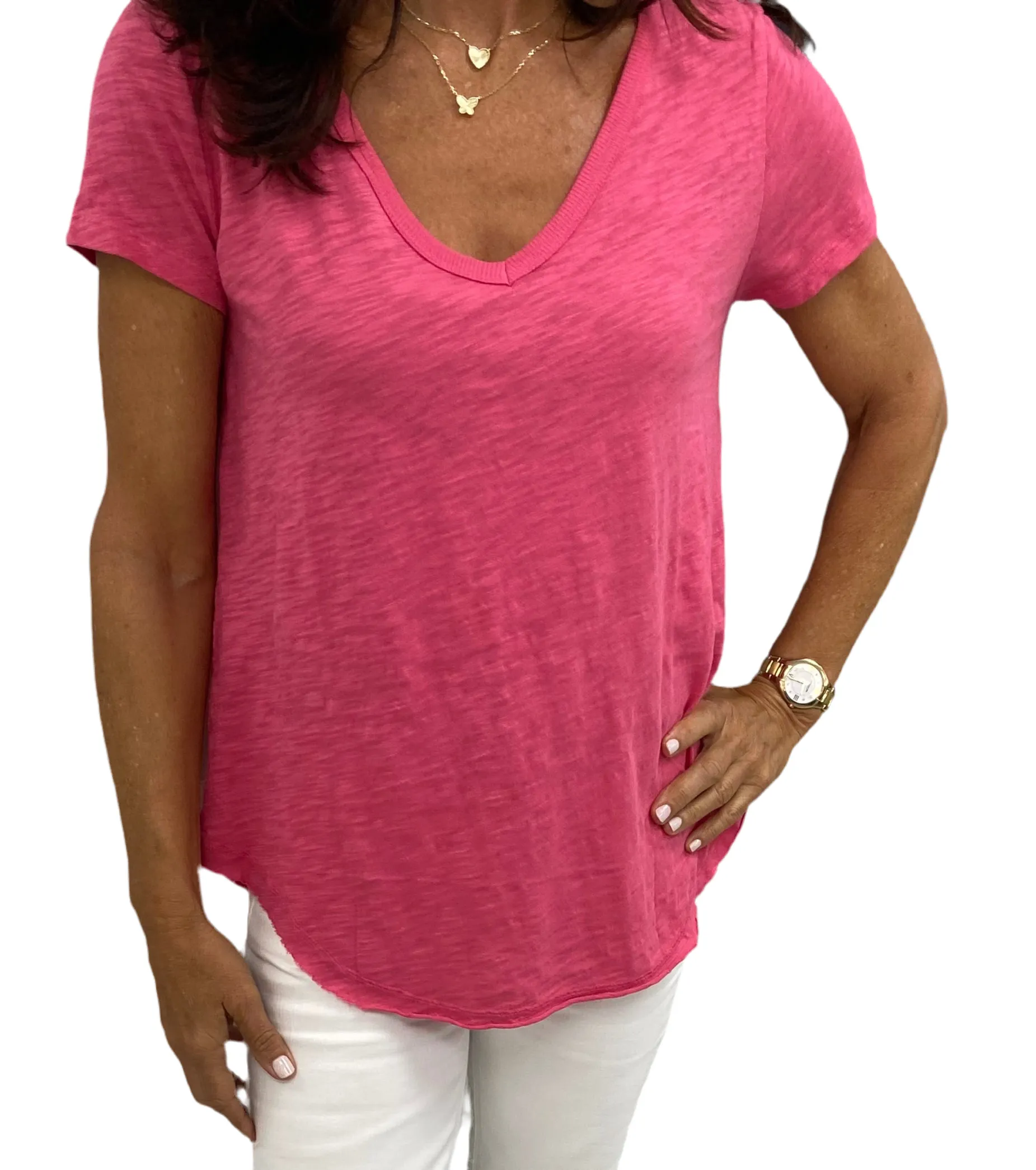 Summer Time V Neck Tee
