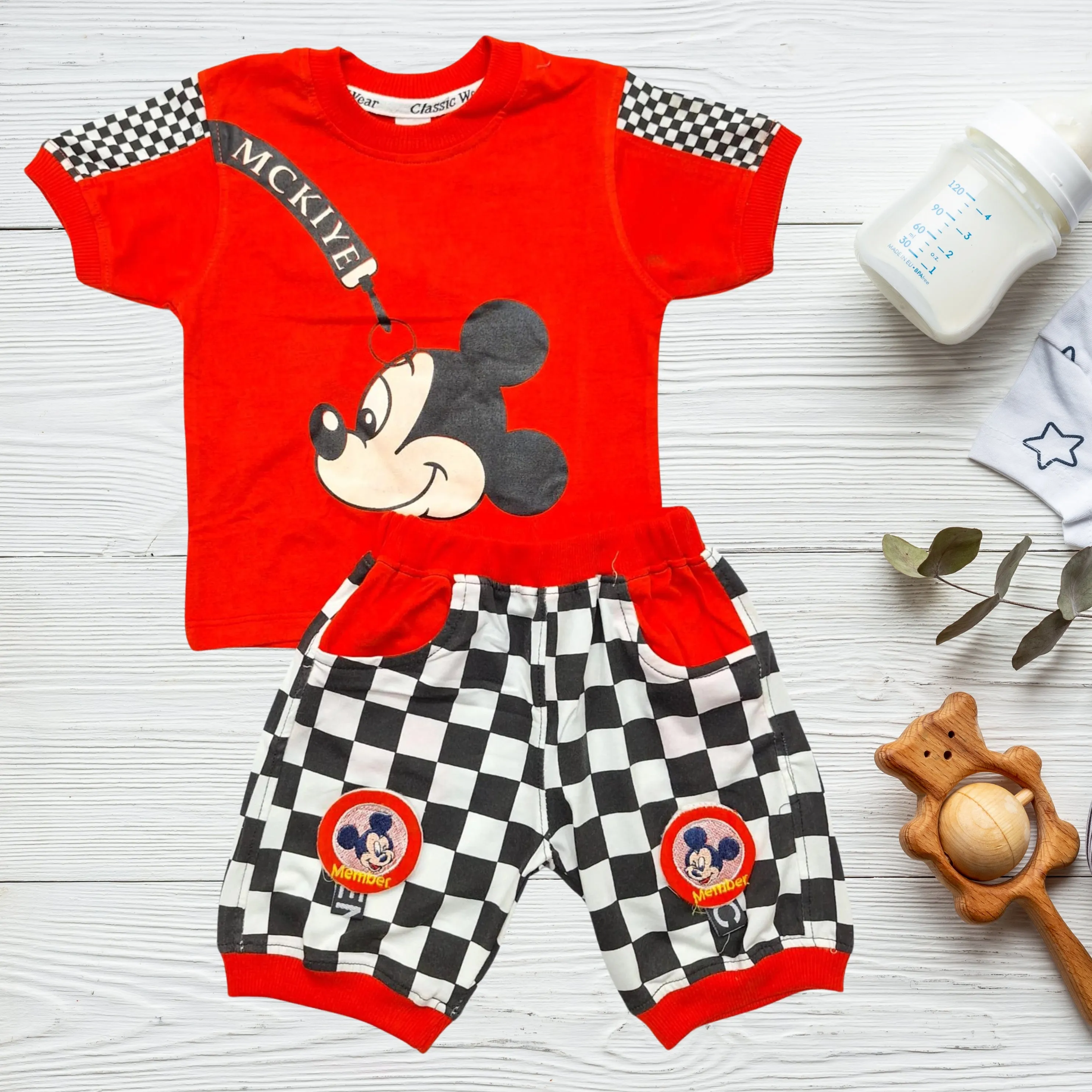 T-Shirt & Short - Mickey - Orange
