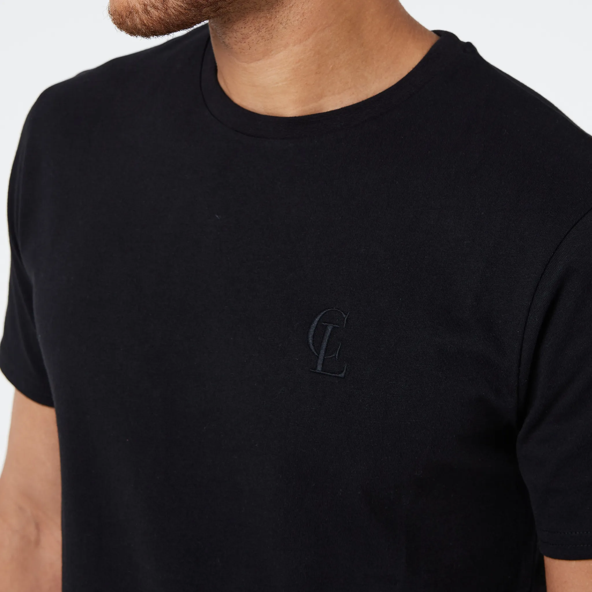 T-Shirt and Chino Short Set | Black/Khaki