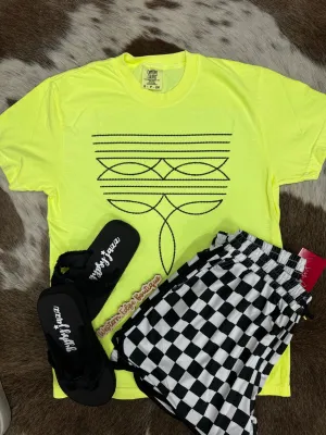 Tayce Neon Boot Stitch