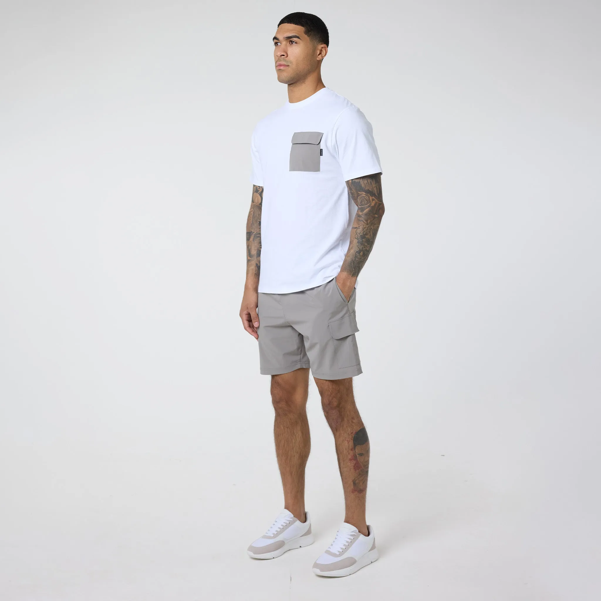 Tech Pocket Twinset | White Stone
