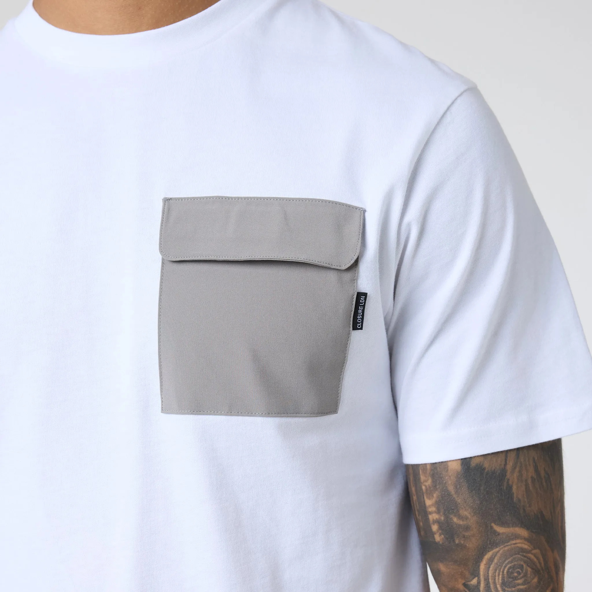 Tech Pocket Twinset | White Stone
