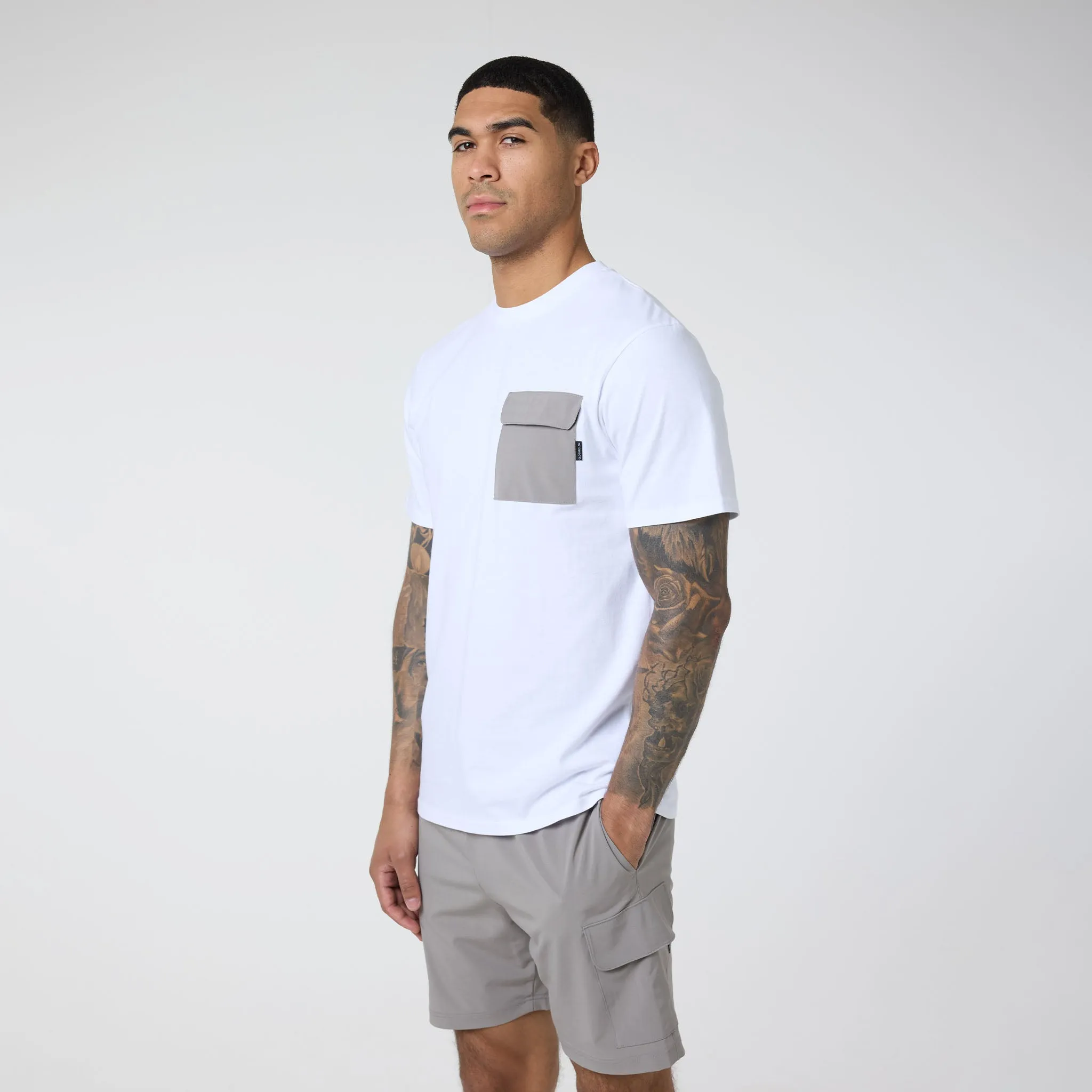 Tech Pocket Twinset | White Stone