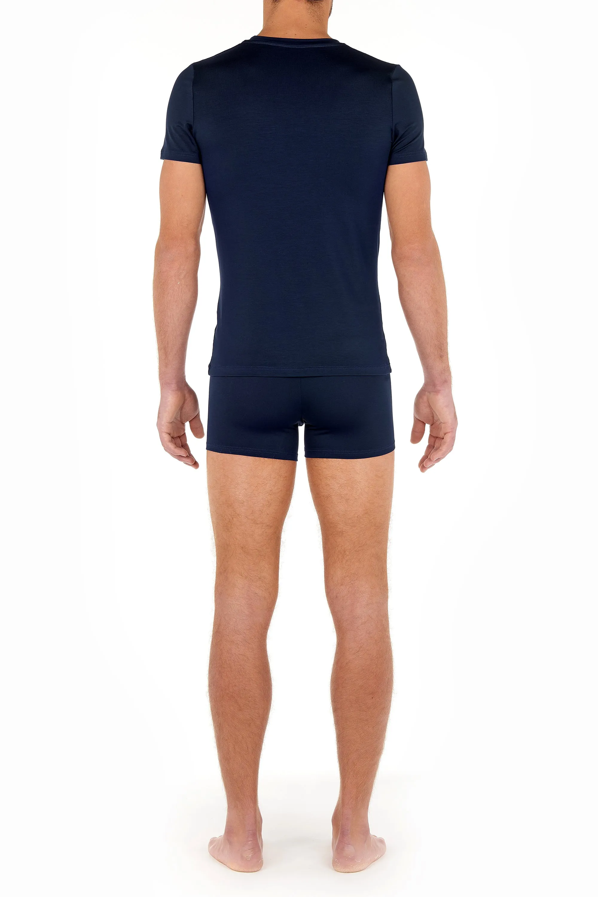 Tencel Soft T-Shirt V Neck | Navy 402466-00ra