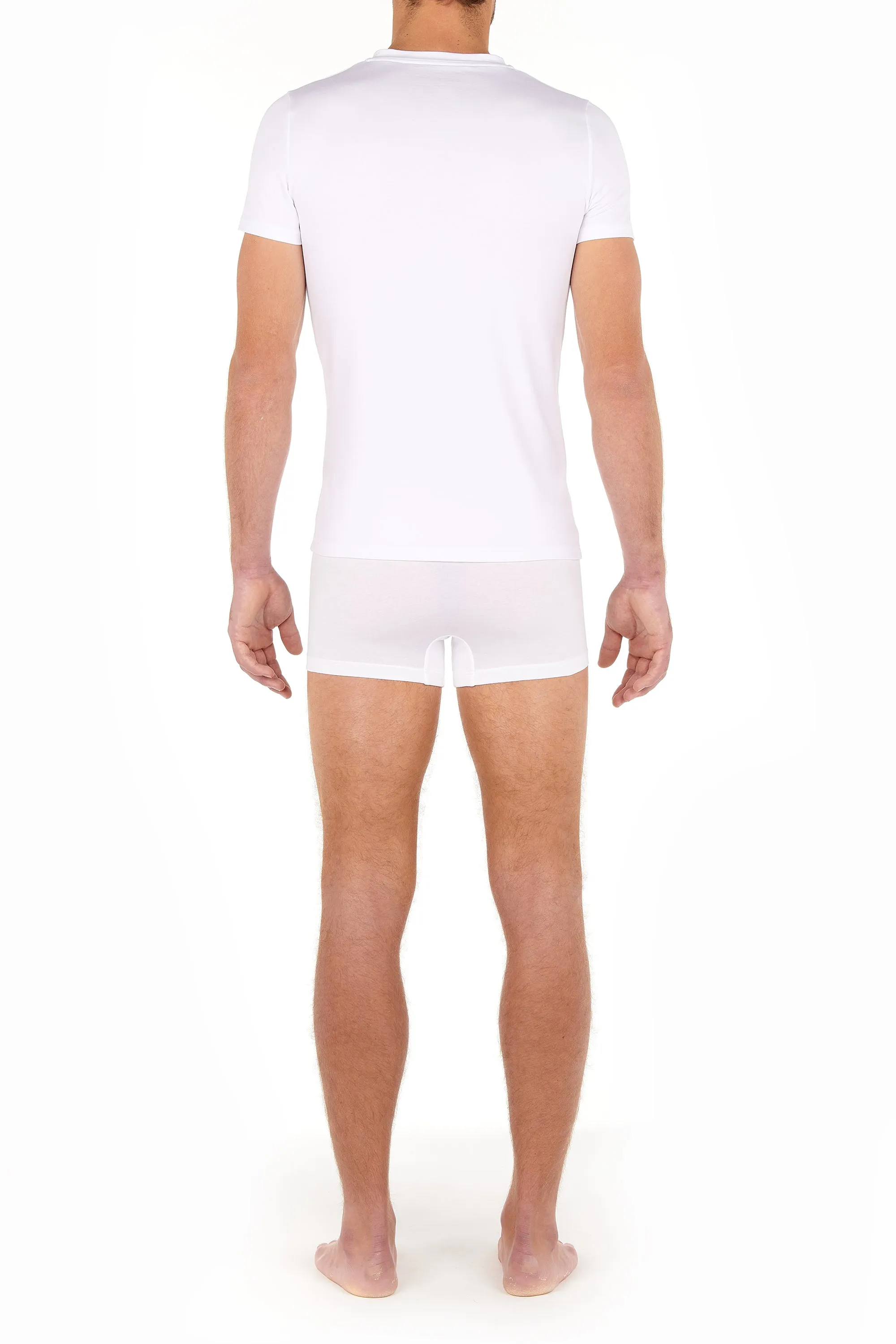Tencel Soft T-Shirt V Neck | White 402466-0003