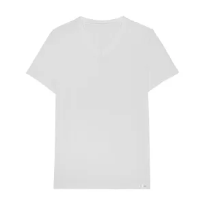 Tencel Soft T-Shirt V Neck | White 402466-0003