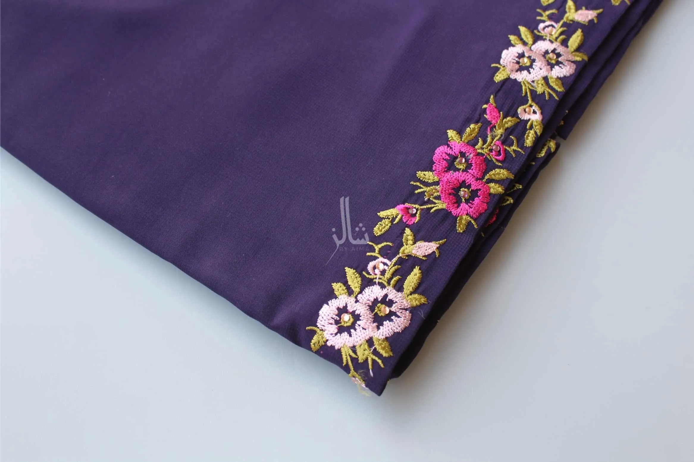 The Elegant Embroidered Elegance - Plum