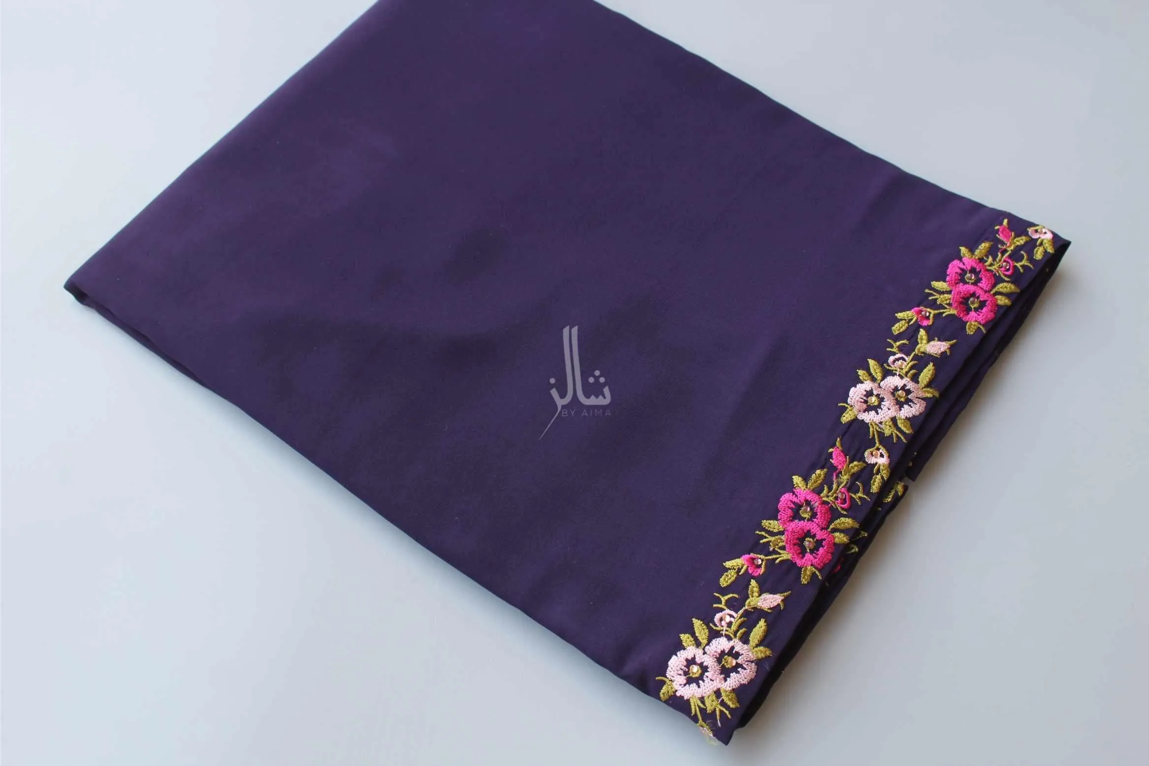 The Elegant Embroidered Elegance - Plum