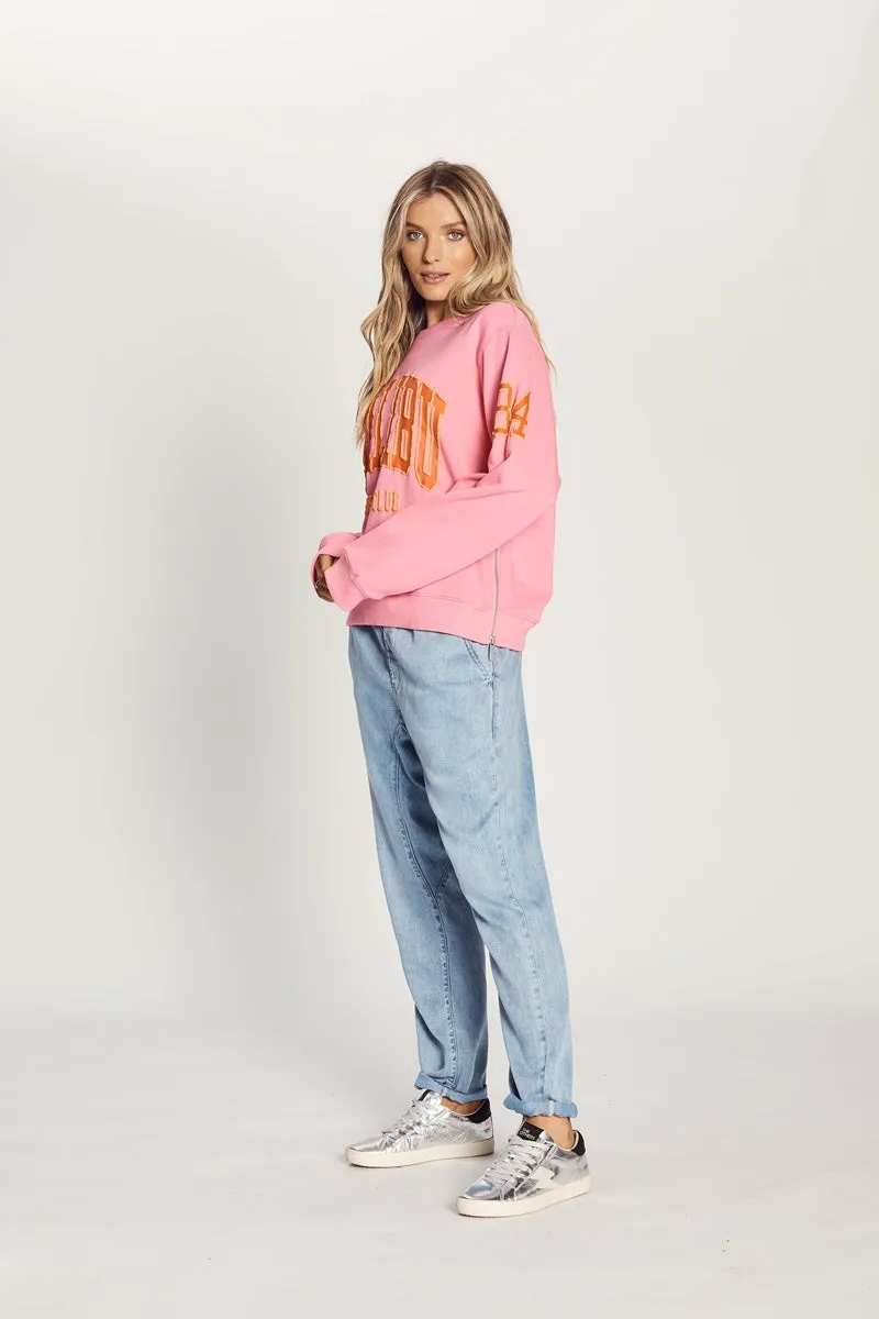The Others - The Slim Zip Sweat - Candy Pink Malibu
