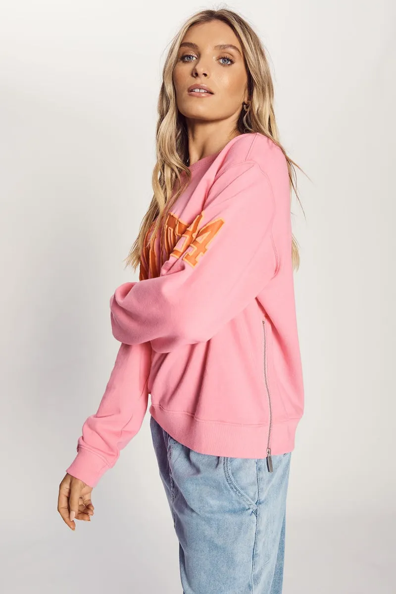 The Others - The Slim Zip Sweat - Candy Pink Malibu