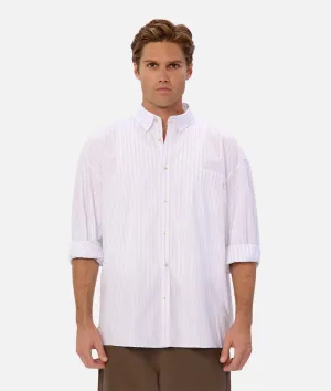 The Yale L/s Shirt - Off White Blue