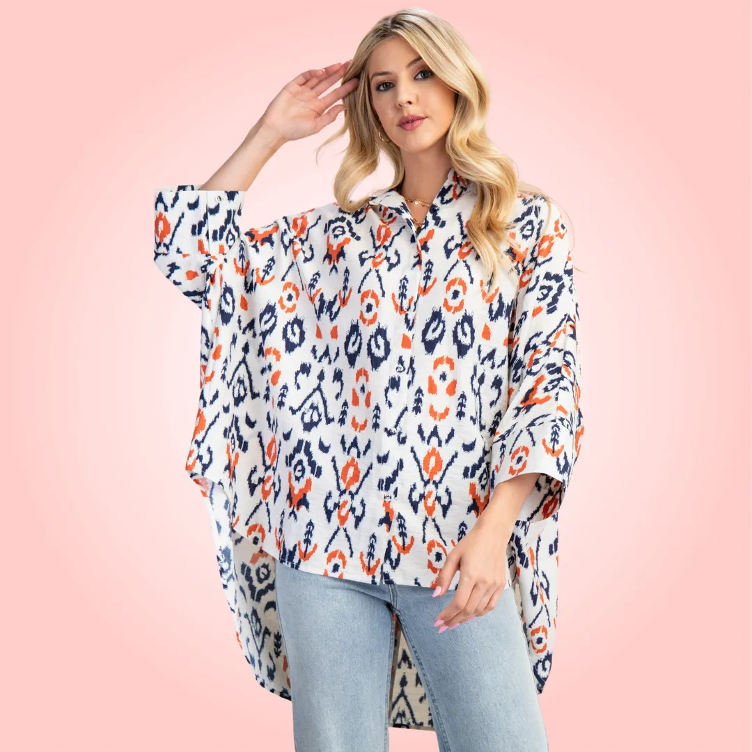 Tie Dye Print Blouse