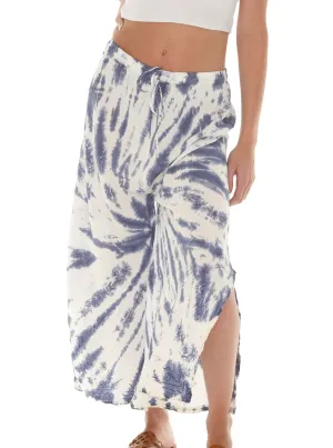 Tie-Dye Split-Hem Gaucho Pants