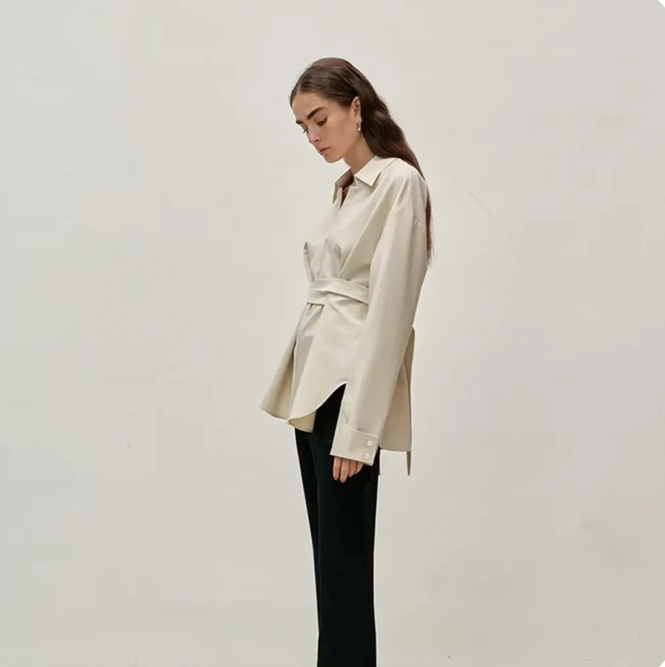 Tie-waist blouse