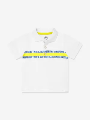 Timberland Baby Boys Organic Cotton Polo Shirt in White