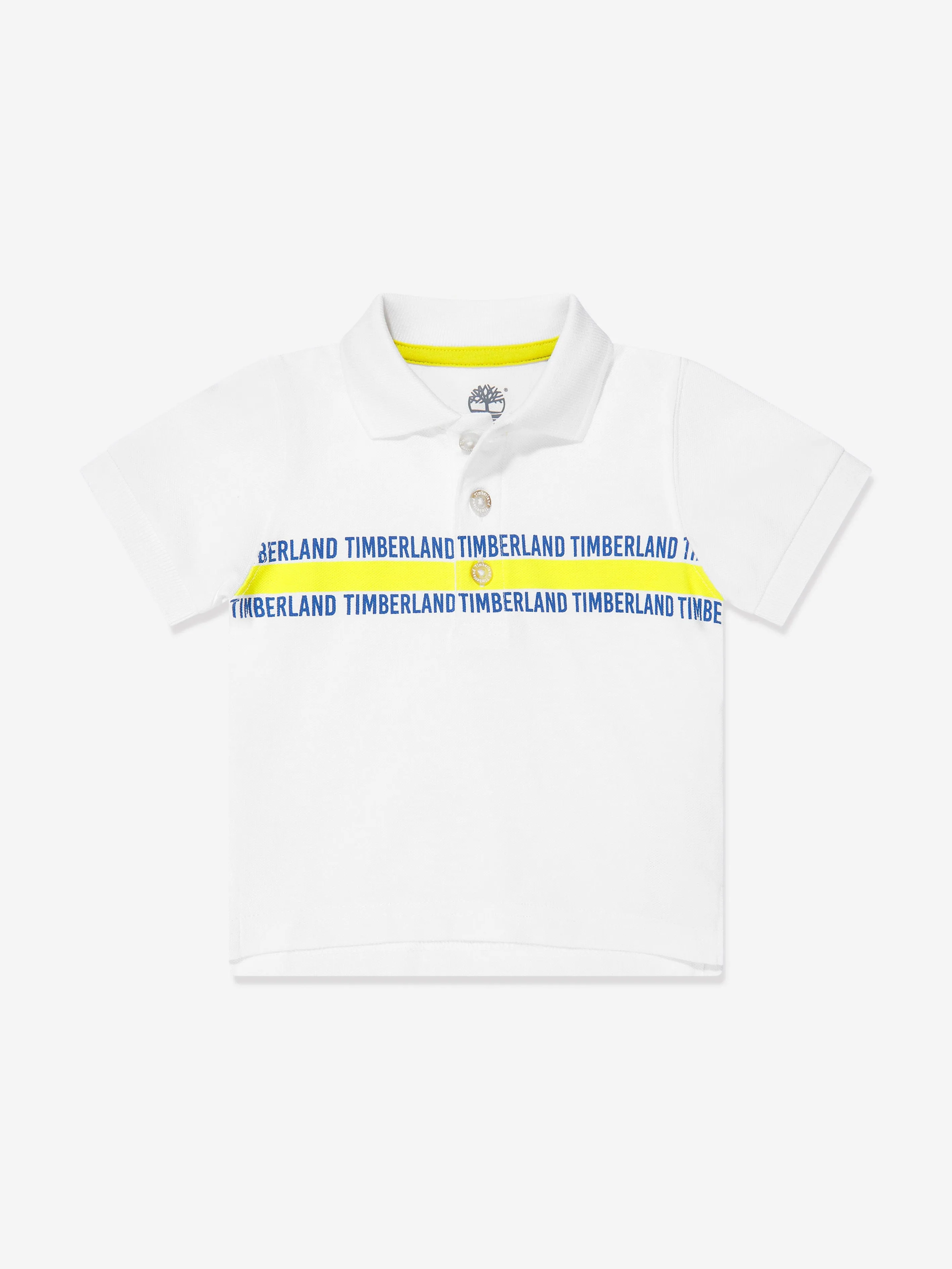 Timberland Baby Boys Organic Cotton Polo Shirt in White