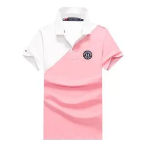 Tom Classic Fit Essential Solid Polo-White Pink