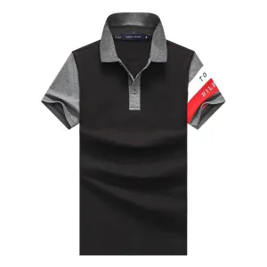 Tom Essential Men's Hand Stripe  Polo-Black