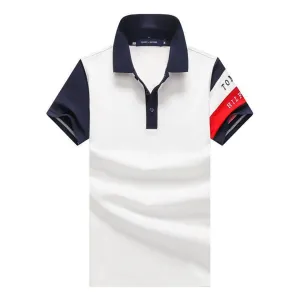 Tom Essential Men's Hand Stripe Polo-White