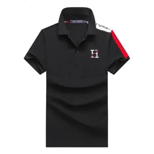 Tom Essential Organic Cotton Crest Polo-Black