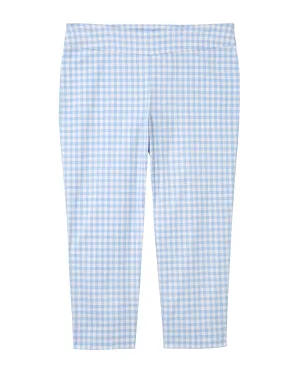 Turin Printed Ankle Pant | Light Blue / White