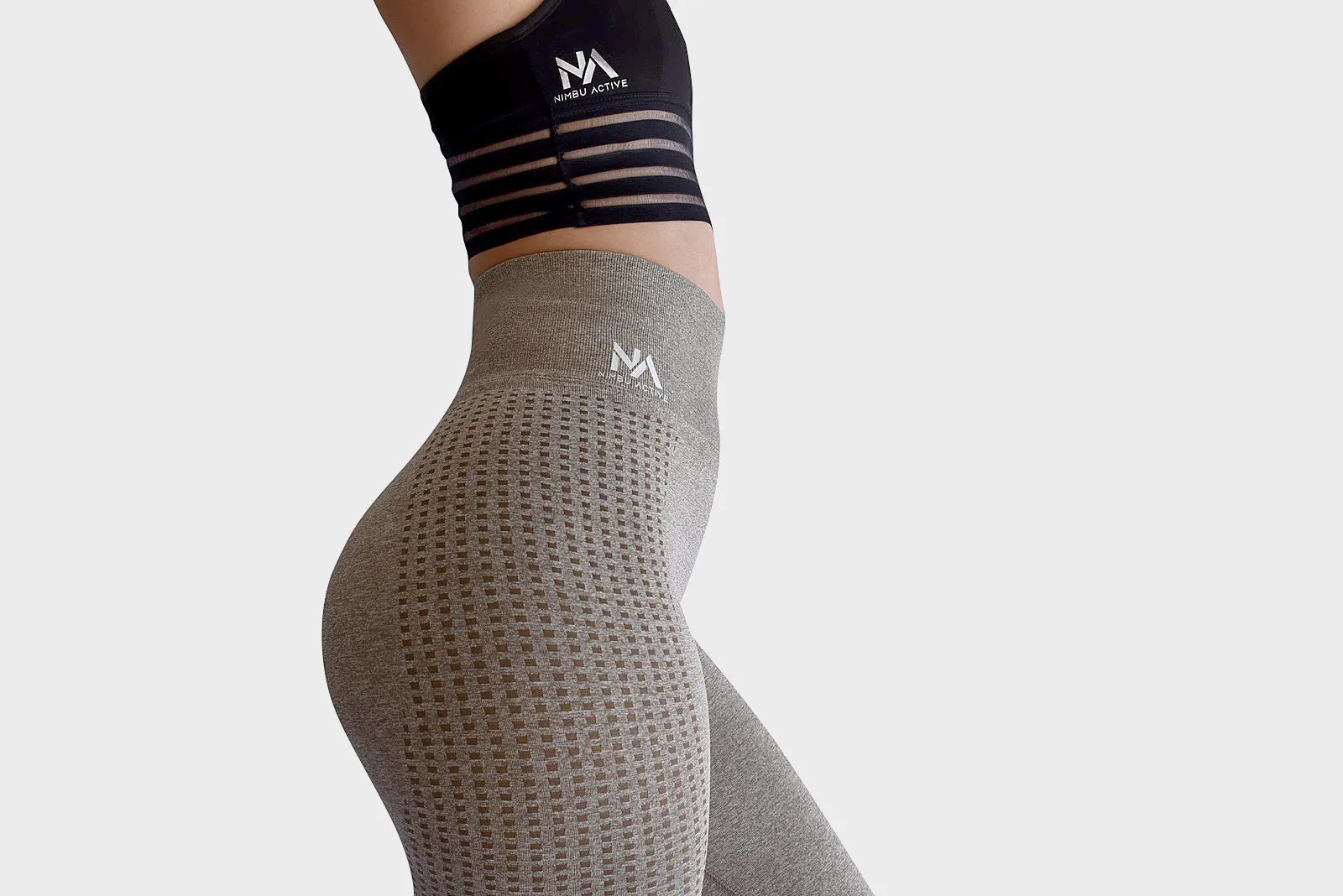 Ultra Ladies Seamless Scrunch Leggings - Latte