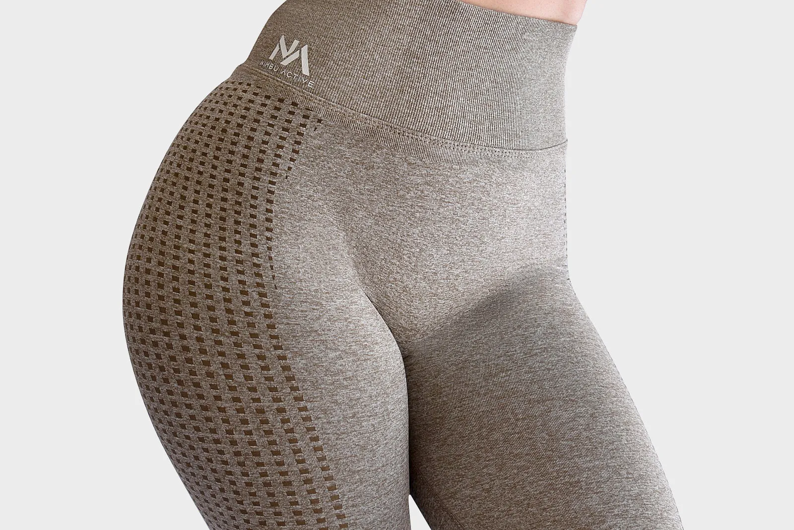 Ultra Ladies Seamless Scrunch Leggings - Latte