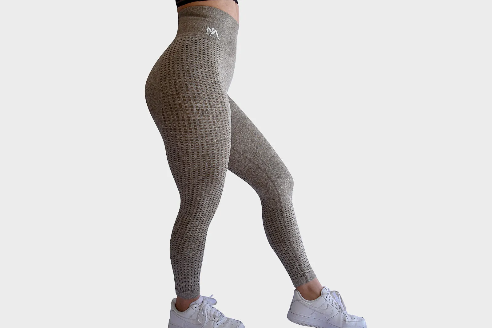 Ultra Ladies Seamless Scrunch Leggings - Latte