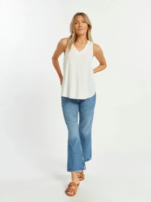 V-NECK TANK TOP (IVORY)