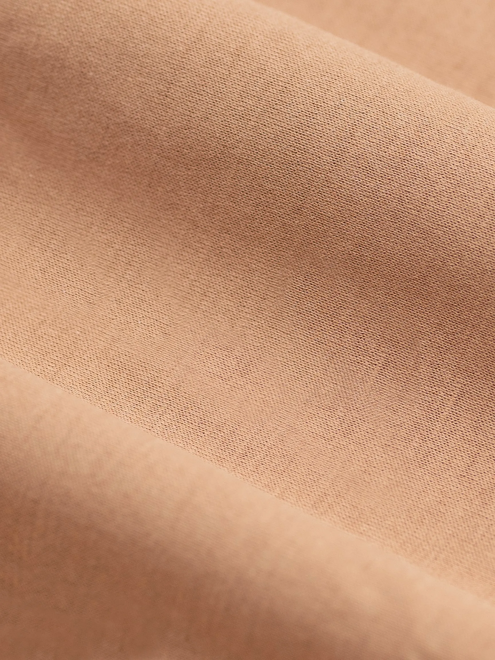 WALNUT SOFT MERCERIZED COTTON T-SHIRT