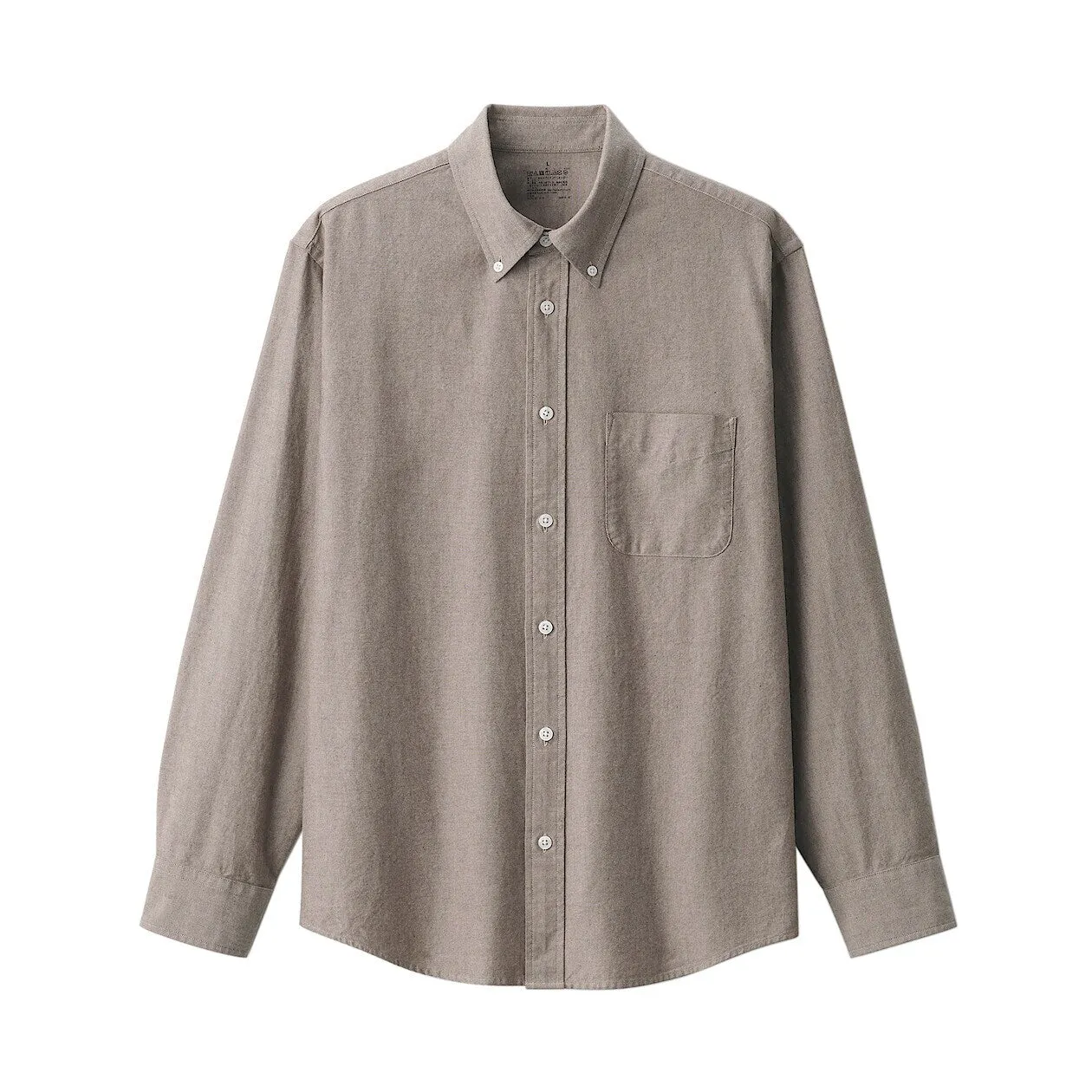 Washed Oxford Long Sleeve Button Down Shirt
