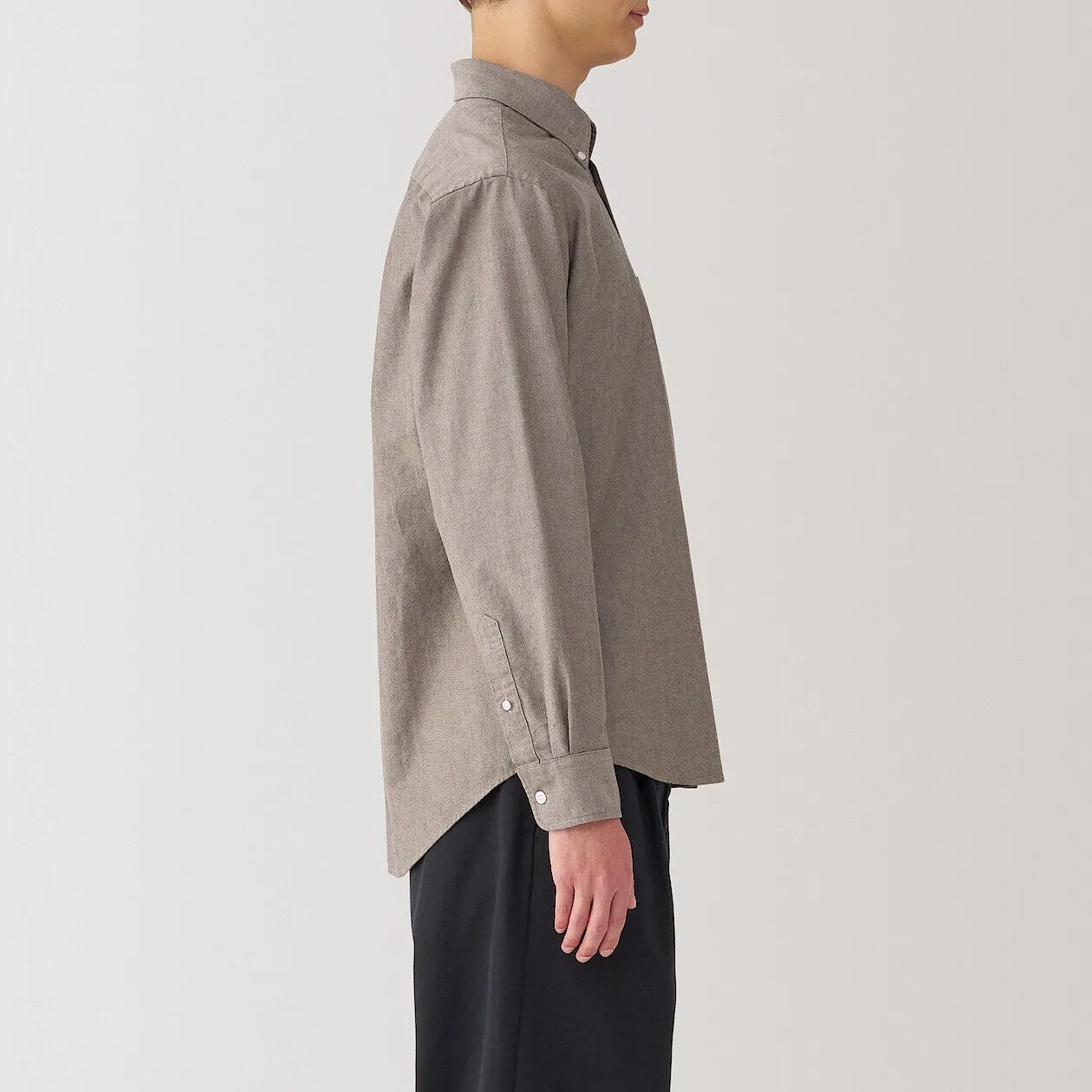 Washed Oxford Long Sleeve Button Down Shirt