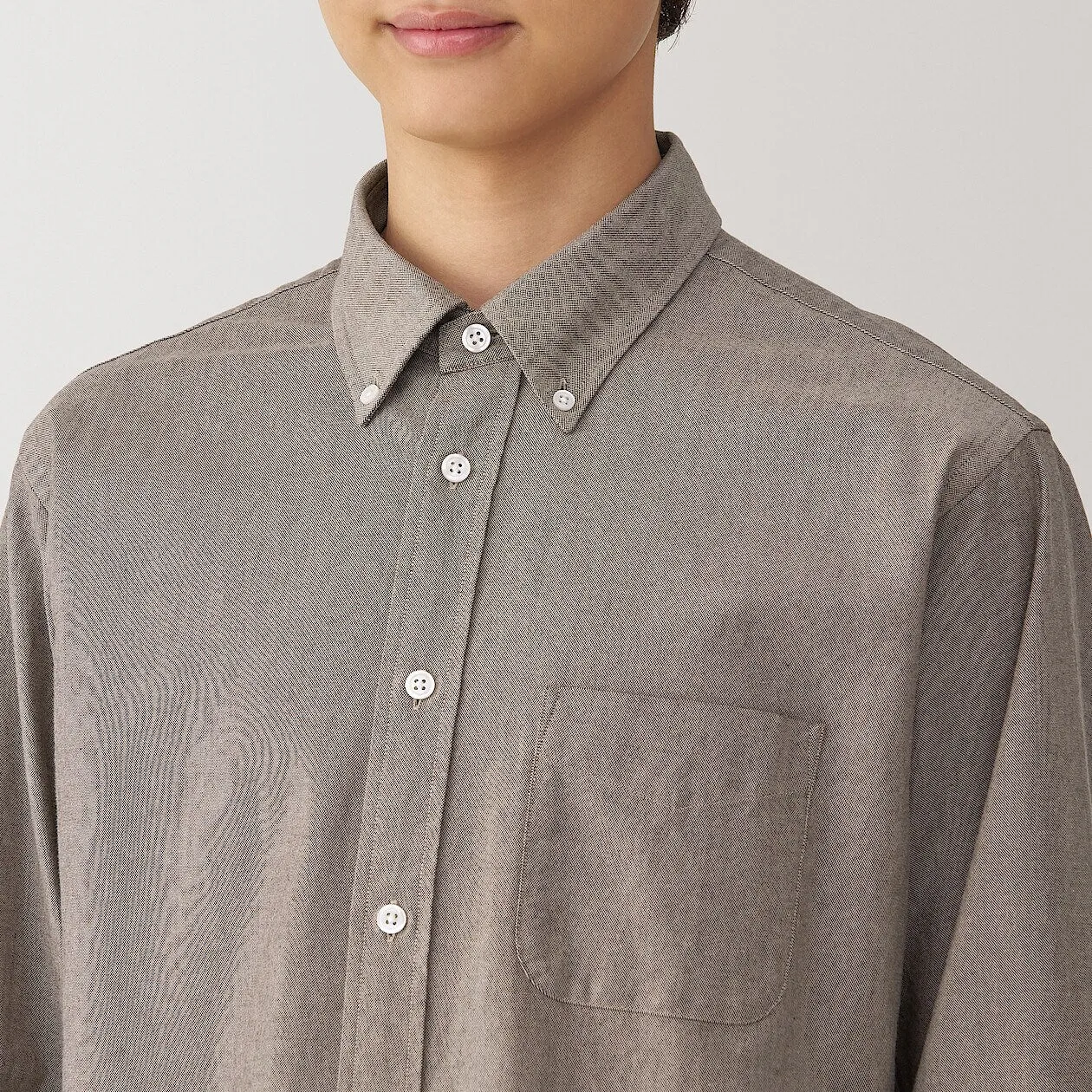 Washed Oxford Long Sleeve Button Down Shirt