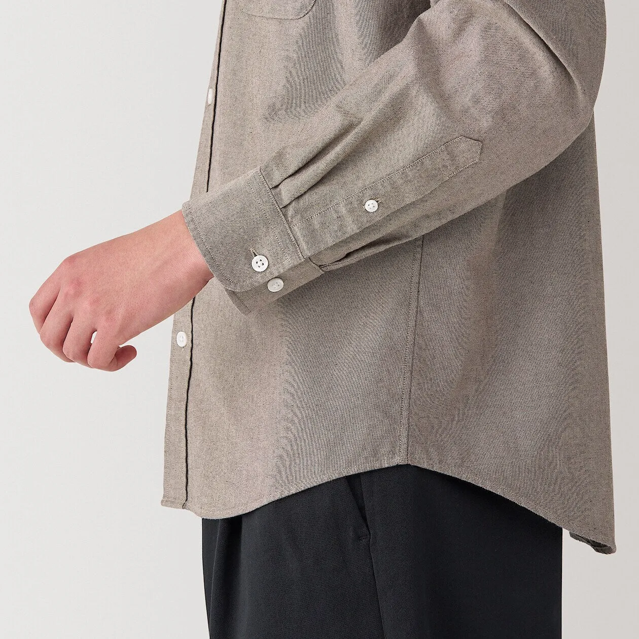 Washed Oxford Long Sleeve Button Down Shirt