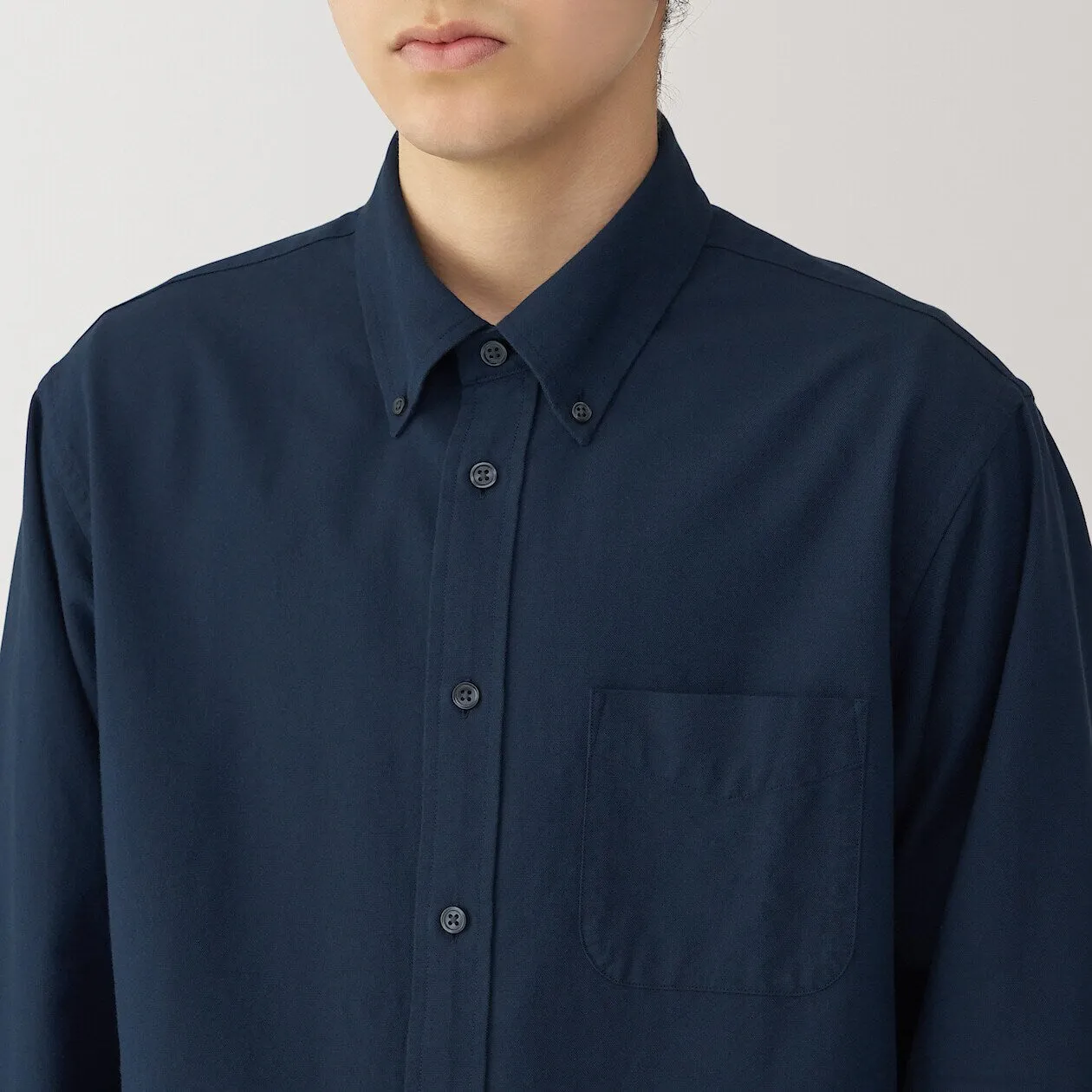 Washed Oxford Long Sleeve Button Down Shirt