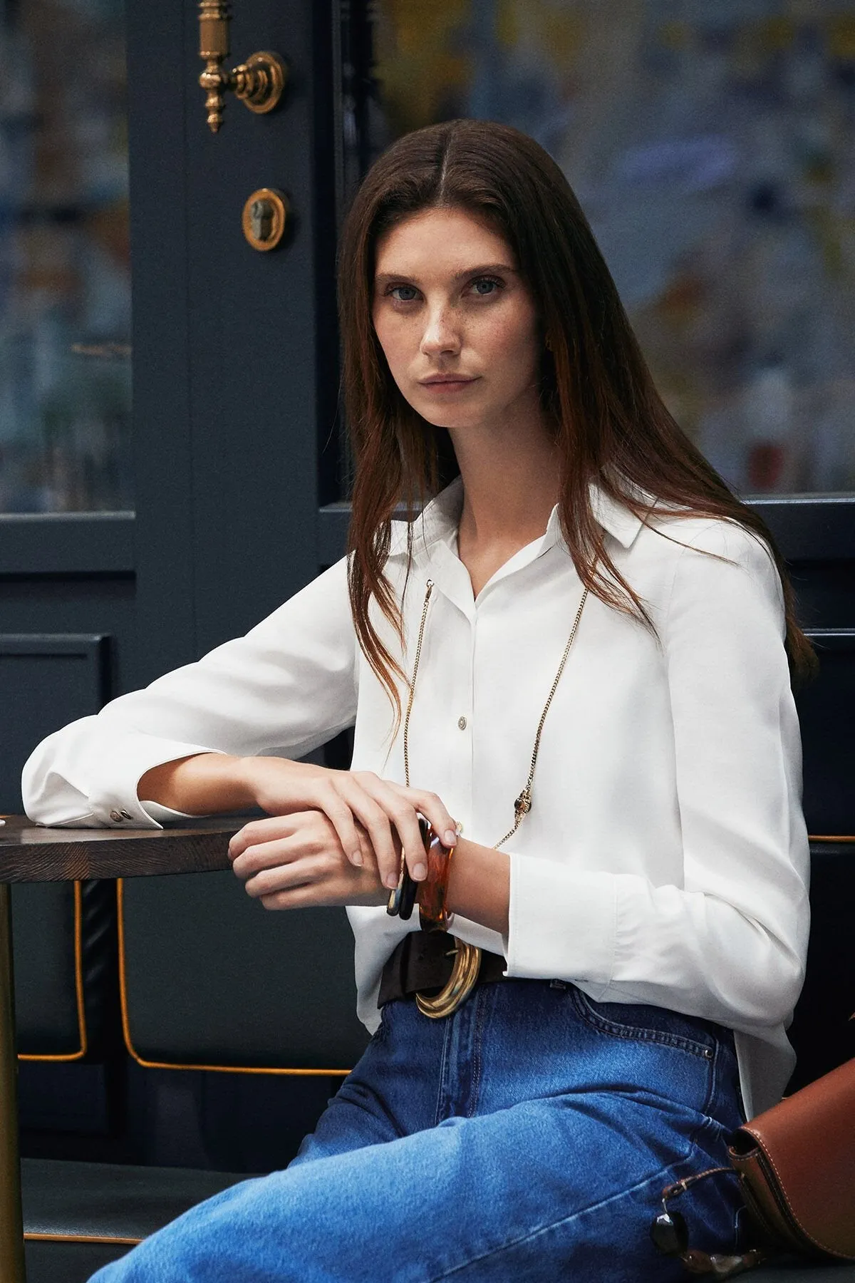 White Satin Smart Casual Shirt