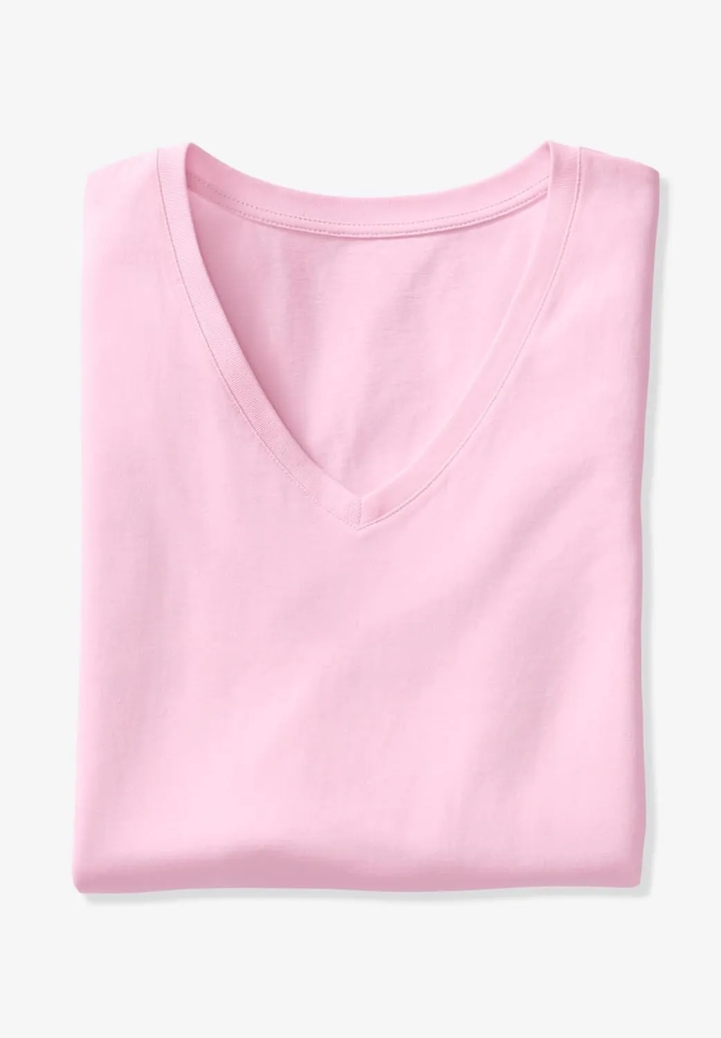 Woman Within Plus Size Perfect Short-Sleeve V-Neck Tee (Petite Available)