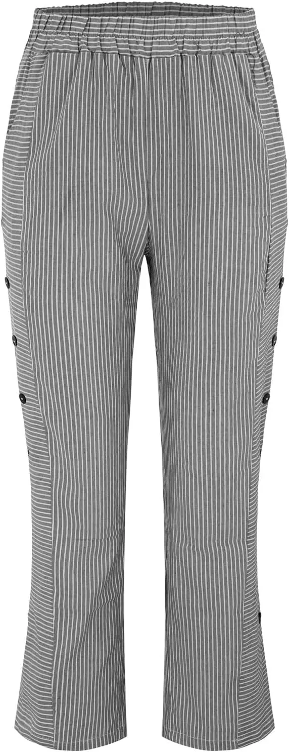 Women Linen Pants High Waist Adjustable High Waisted Dressy Trousers Linen Pants Women Summer Solid Lounge Long Trousers