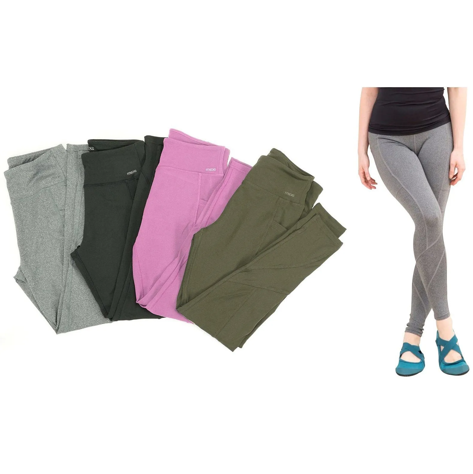 Women's All-Day Active High Waist Full Length Leggings With Side Pockets