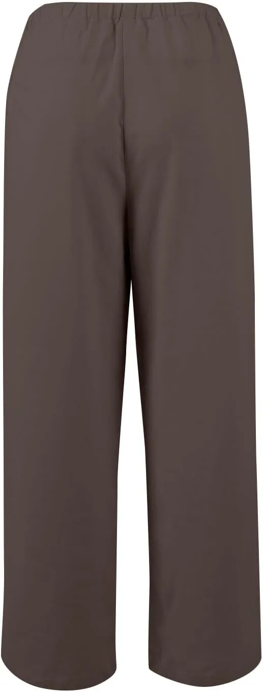 Womens Casual Pants Wide Leg Linen High Waisted Summer Fashion Comfy Pants Elastic Button Up Pockets Solid 2025 Outfit
