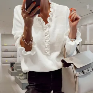 Women's Ruffle Soft Blouse