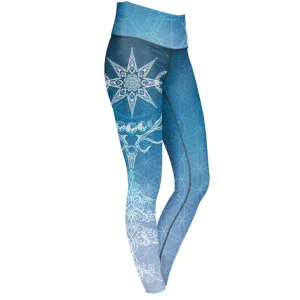 Yule High Waisted Leggings - Snow Edition